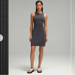 Lululemon Ribbed Softstreme Slim-Fit Tank Dress
Black/Blue/Gray Size 2 NWOT